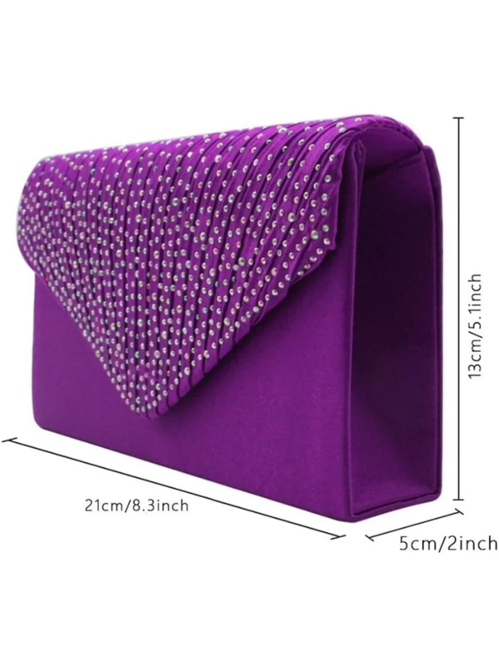 〽️ Women’s Purple Clutch Purse Bridal Wedding Party Evening Shoulder Bag